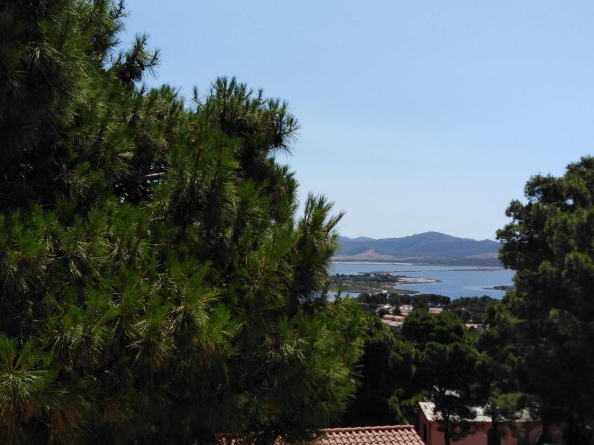 Villa panoramica immersa nel verde Porto Pino Esterno foto